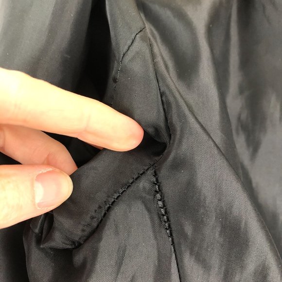 Herman Kay VTG Women's Size Medium Dark Grey Wool Blend Button Front Coat Jacket - Picture 6 of 8